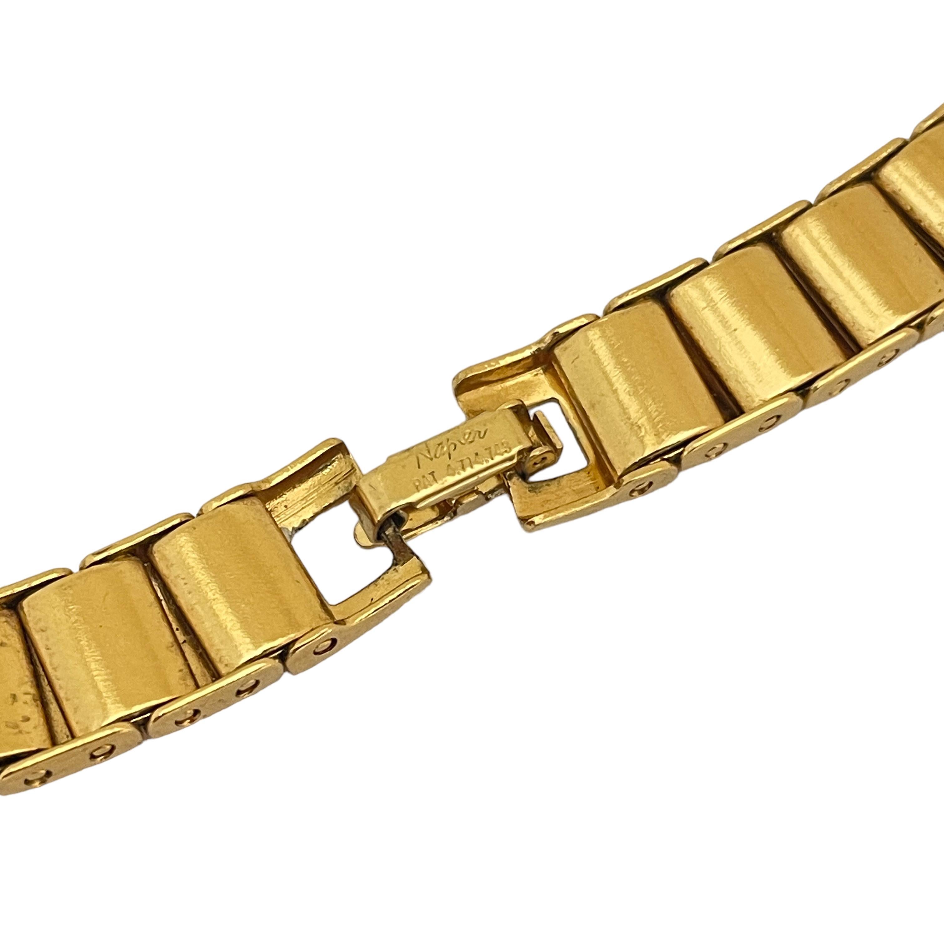NAPIER signed vintage gold tone massive chain link designer necklace en Bueno estado para la venta en Palos Hills, IL