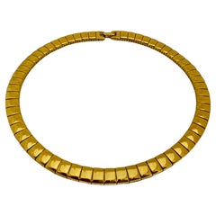 NAPIER signed vintage gold tone massive chain link designer necklace