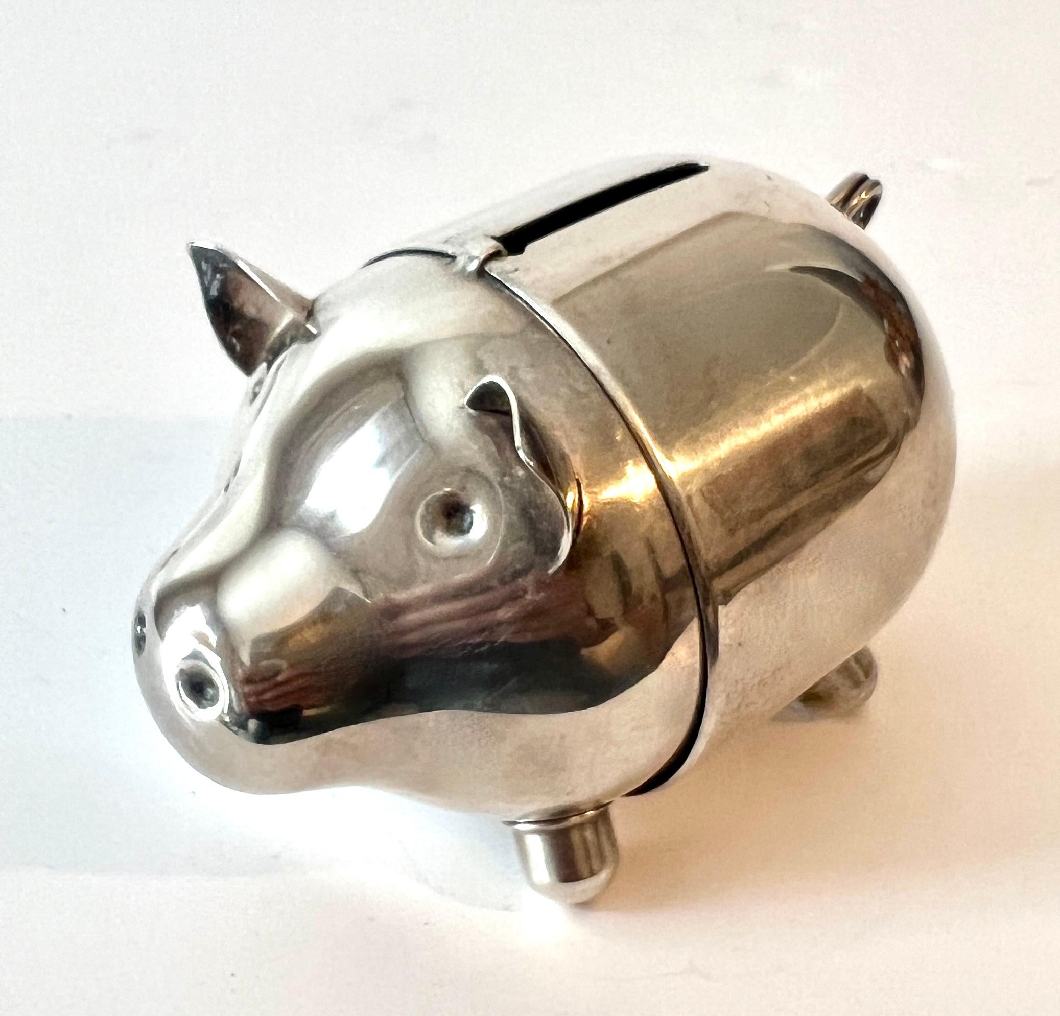 Napier Silver Plate Piggy Bank 2