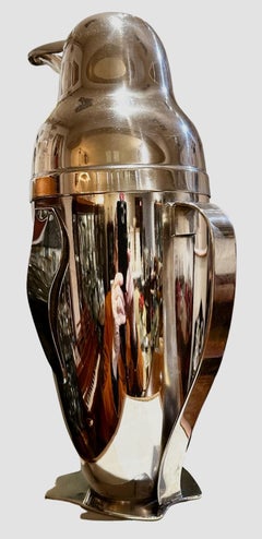 Napier Silver-Plated Penguin Cocktail Shaker, 1936