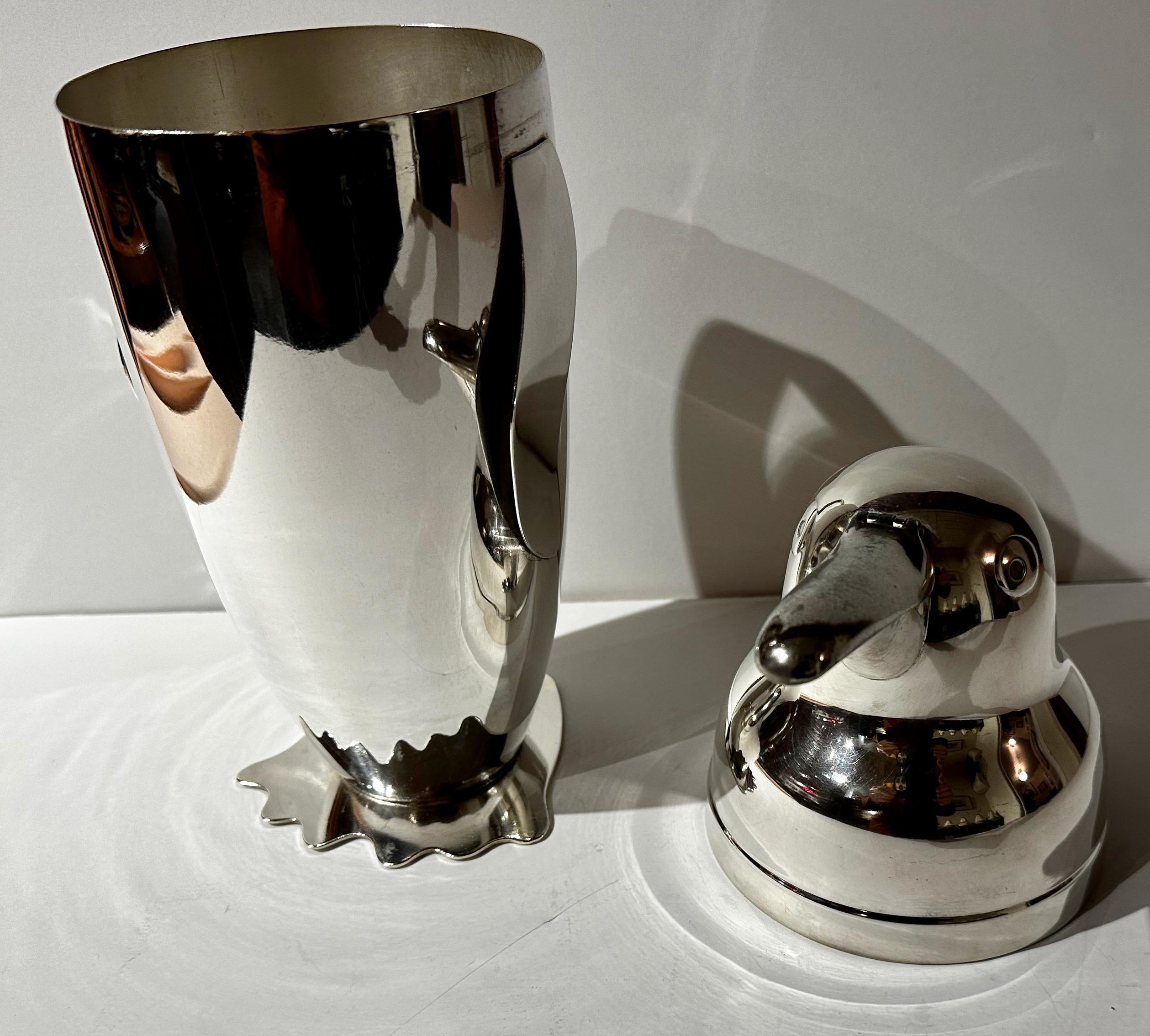 Napier Silver-Plated Penguin Cocktail Shaker, 1936 2