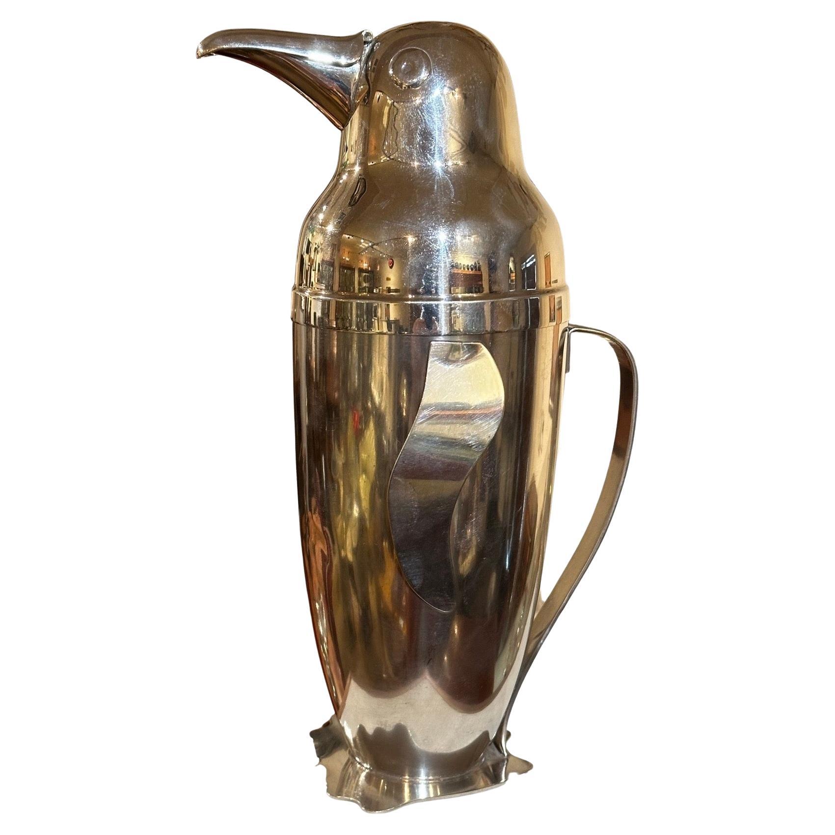 Napier Silver-Plated Penguin Cocktail Shaker, 1936