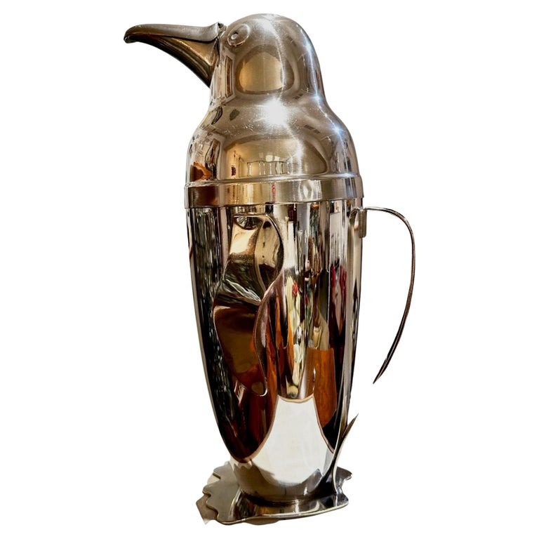 Napier SilverPlated Penguin Cocktail Shaker, 1936 For Sale at 1stDibs