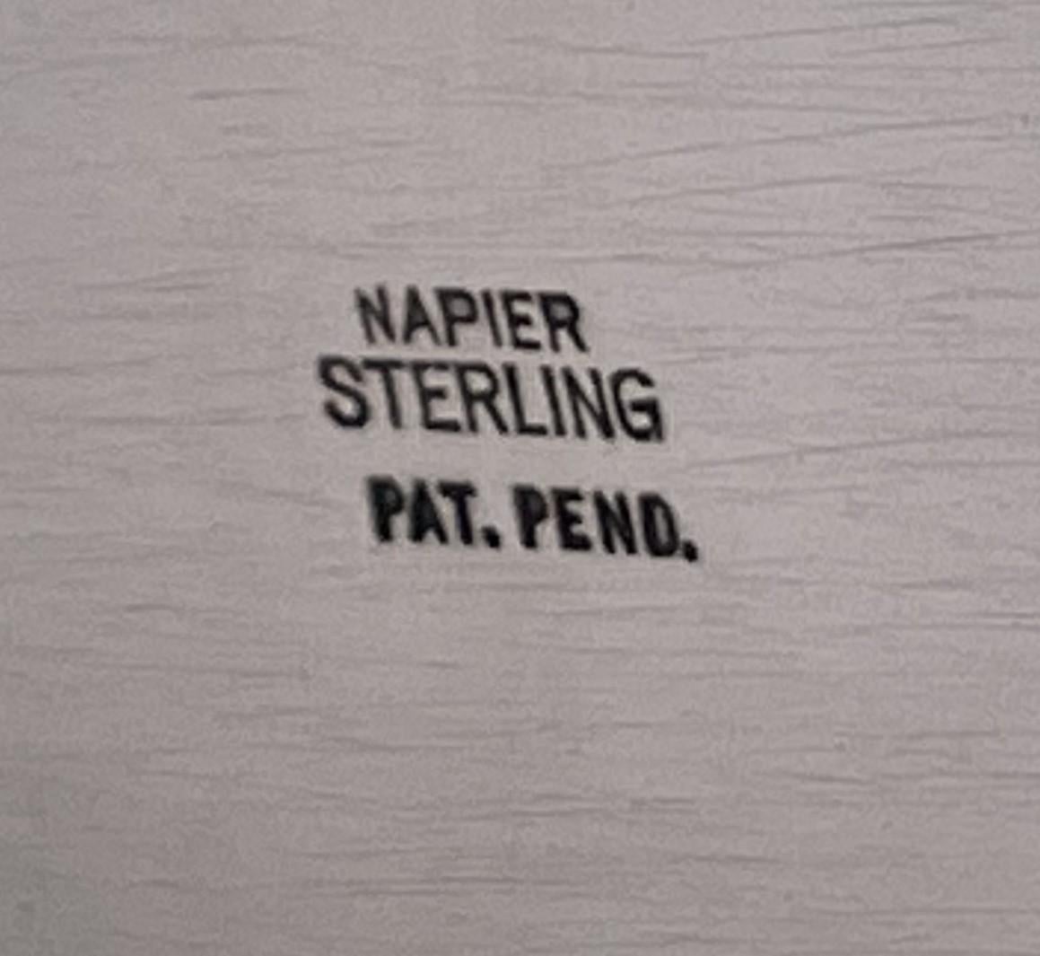 Argento Shaker Style in argento Sterling di Napier in stile metà secolo moderno in vendita