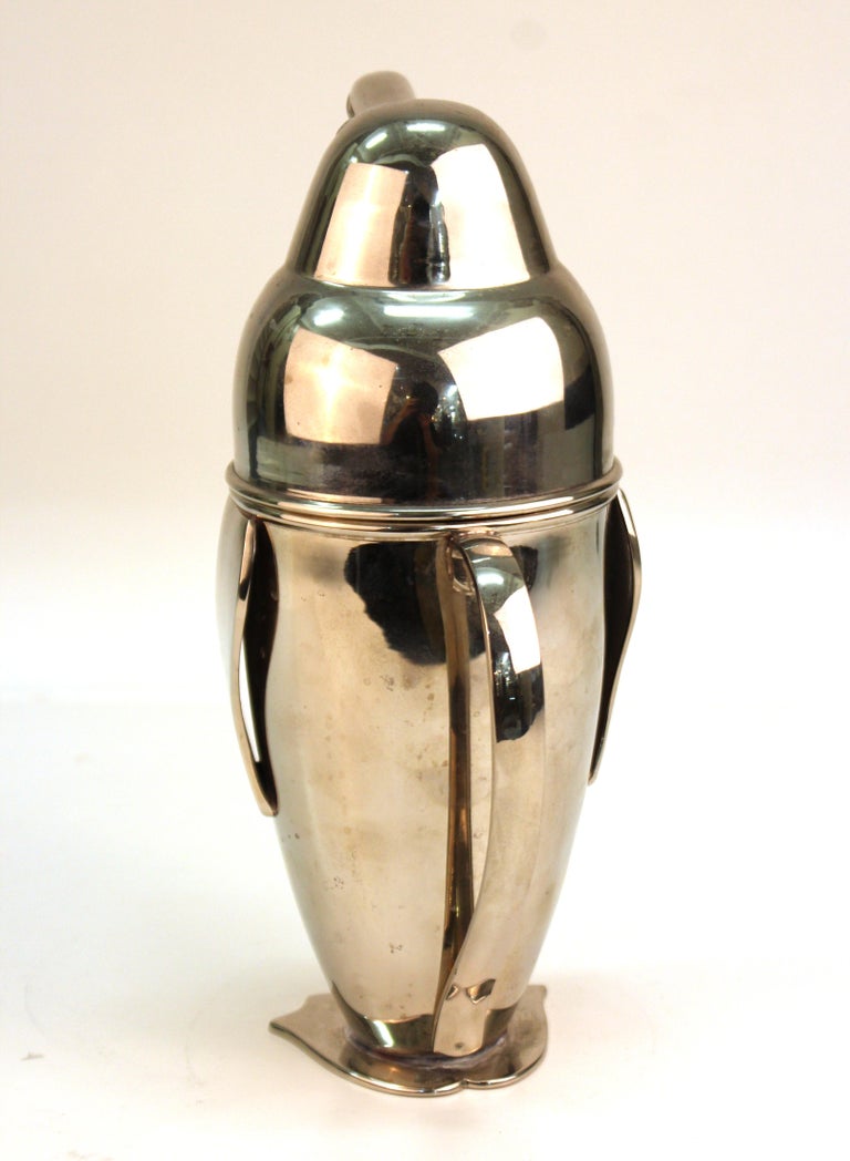 Napier Style Penguin Cocktail Shaker in Stainless Steel at 1stDibs