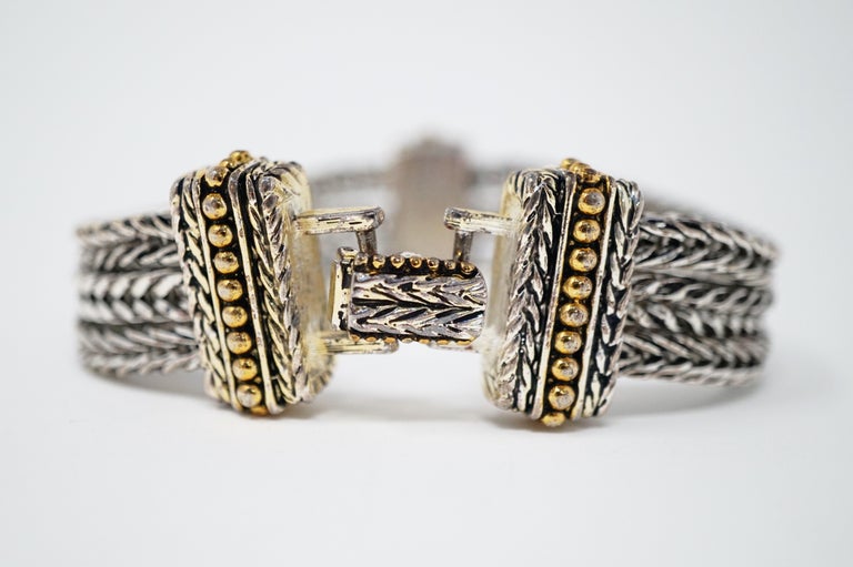 Vintage chunky silver bracelet clearance