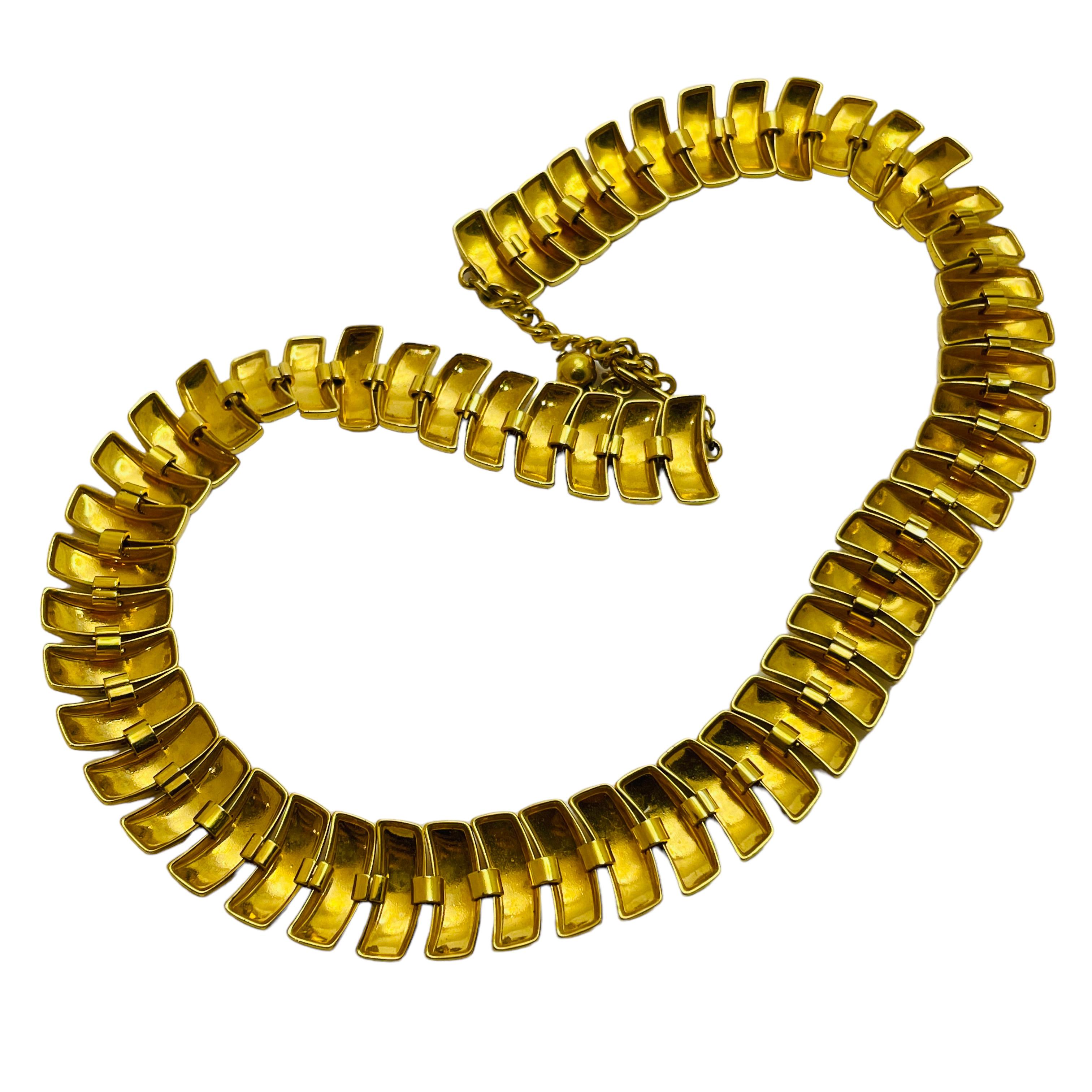 Collana vintage firmata NAPIER in oro di design modernista In condizioni buone in vendita a Palos Hills, IL