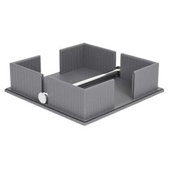 Serviettenhalter aus geflochtenem Leder