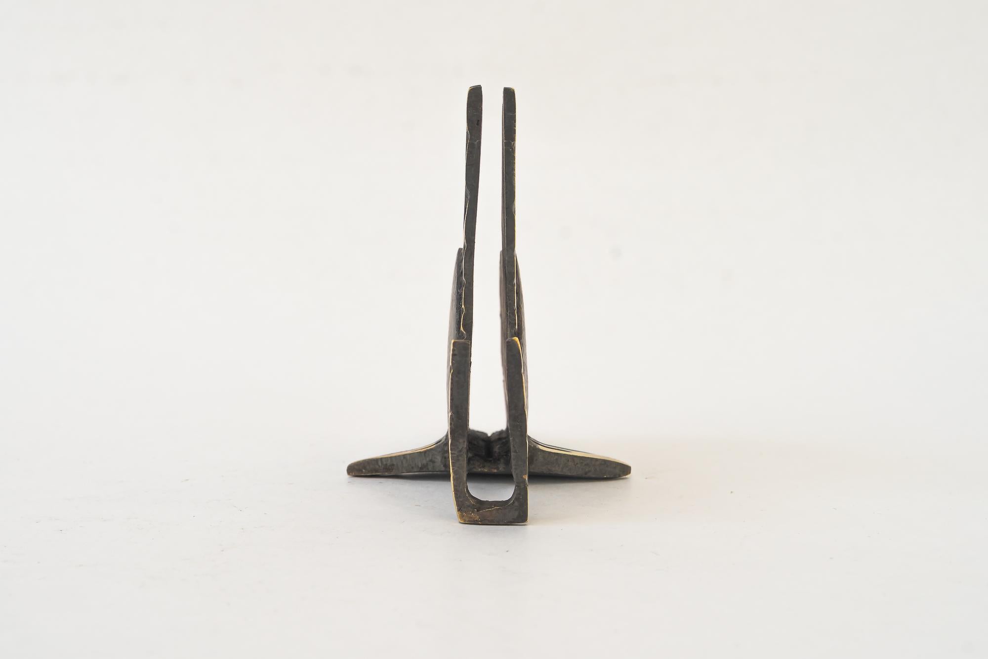 Blackened Napkin or Letter Holder by Walter Bosse around 1950s For Sale