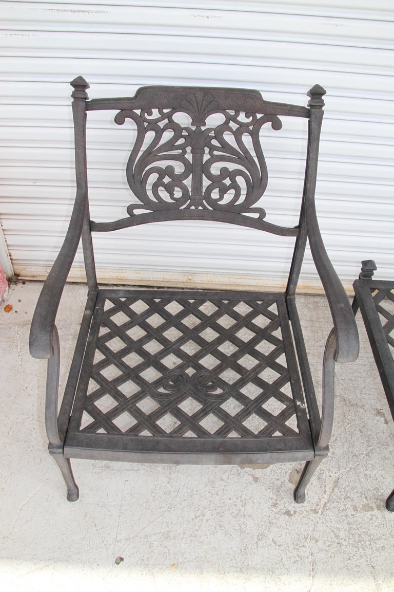 Naples Aged Bronze Aluminum Outdoor Patio Set by Fortunoff For Sale at