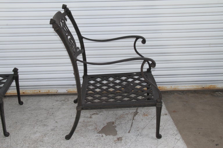 Naples Aged Bronze Aluminum Outdoor Patio Set by Fortunoff For Sale at