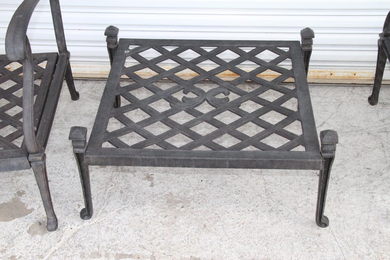 Naples Aged Bronze Aluminum Outdoor Patio Set by Fortunoff For Sale at