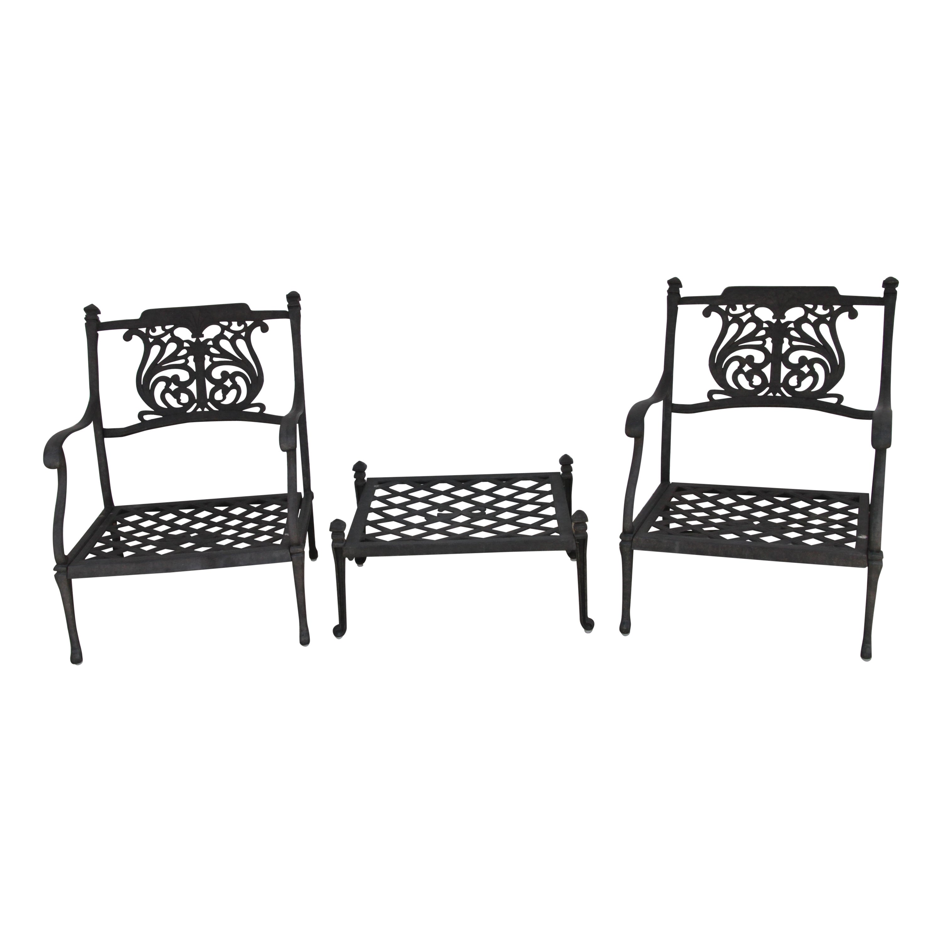 Set da giardino in alluminio Naples Aged Bronze di Fortunoff in vendita