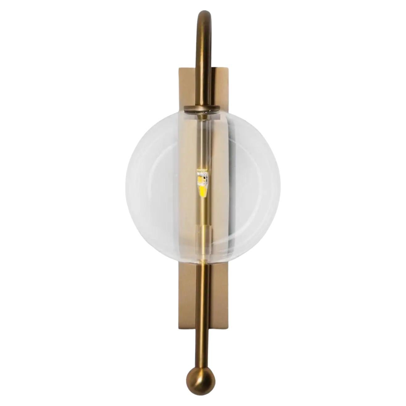Naples Brass Wall Sconce by Schwung For Sale