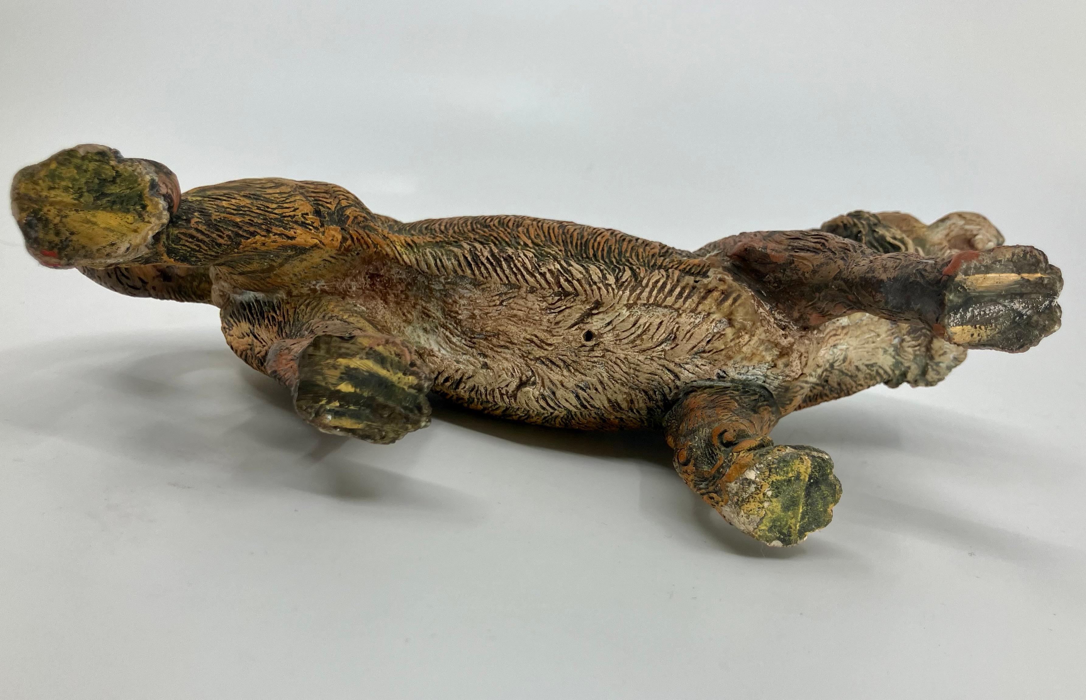 Tigre de terracota pintado en Nápoles en venta 3