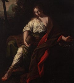 Naples School of the 17th Century Circle Andrea Vaccaro "Magdalene"