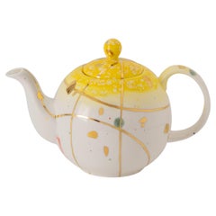 Naples Teapot Hand Painted Gold