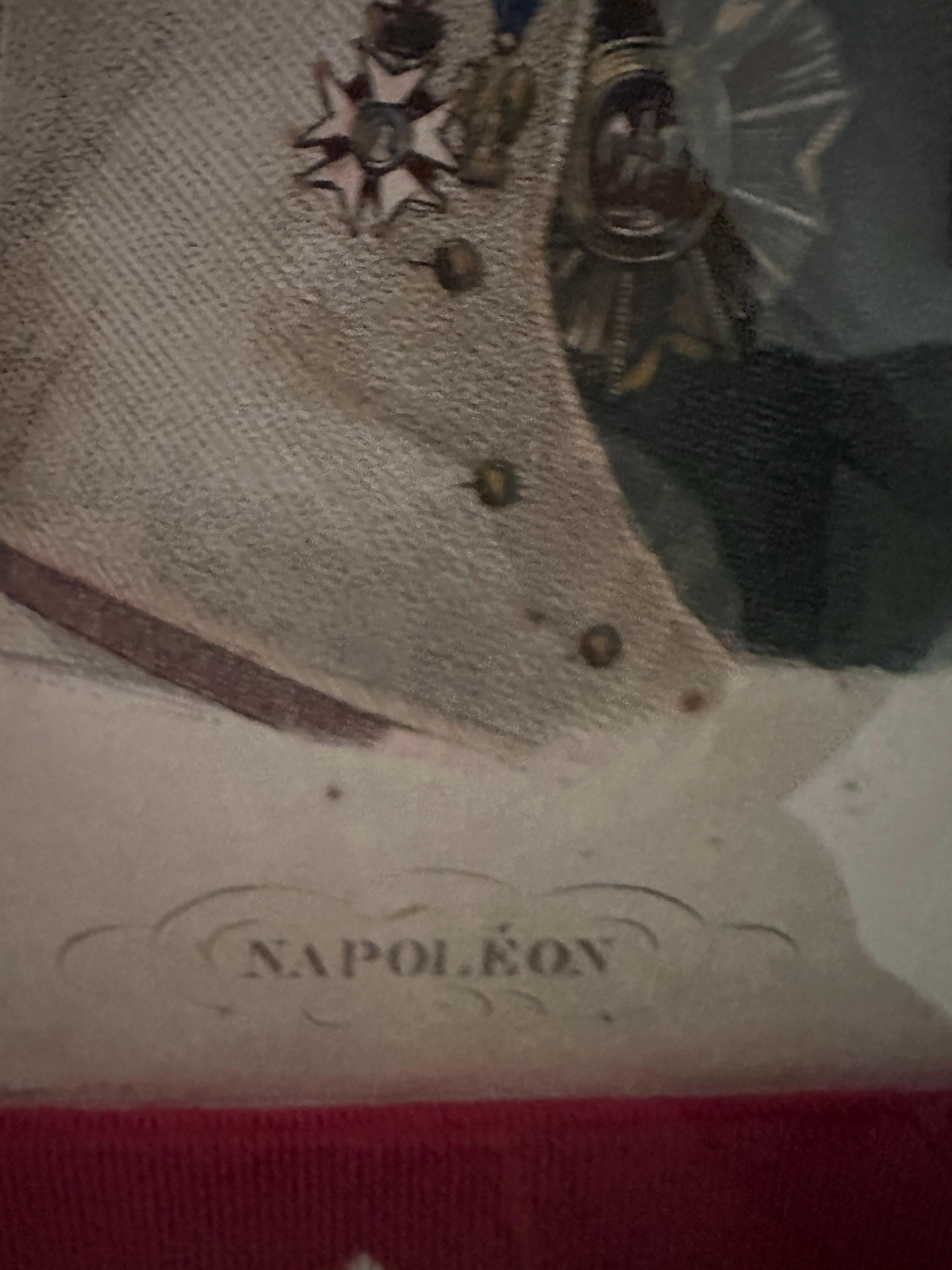 Paper Napolean Bonaparte Framed Etching For Sale
