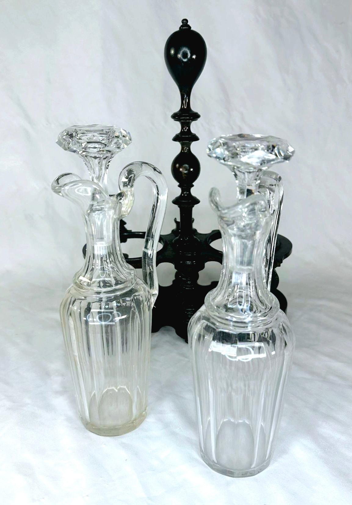 Napolean III French Turned Wood Ebonized Vinaigrier For Sale 4