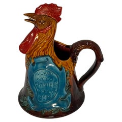 Napolean III Late 19th Century Majolica Rooster