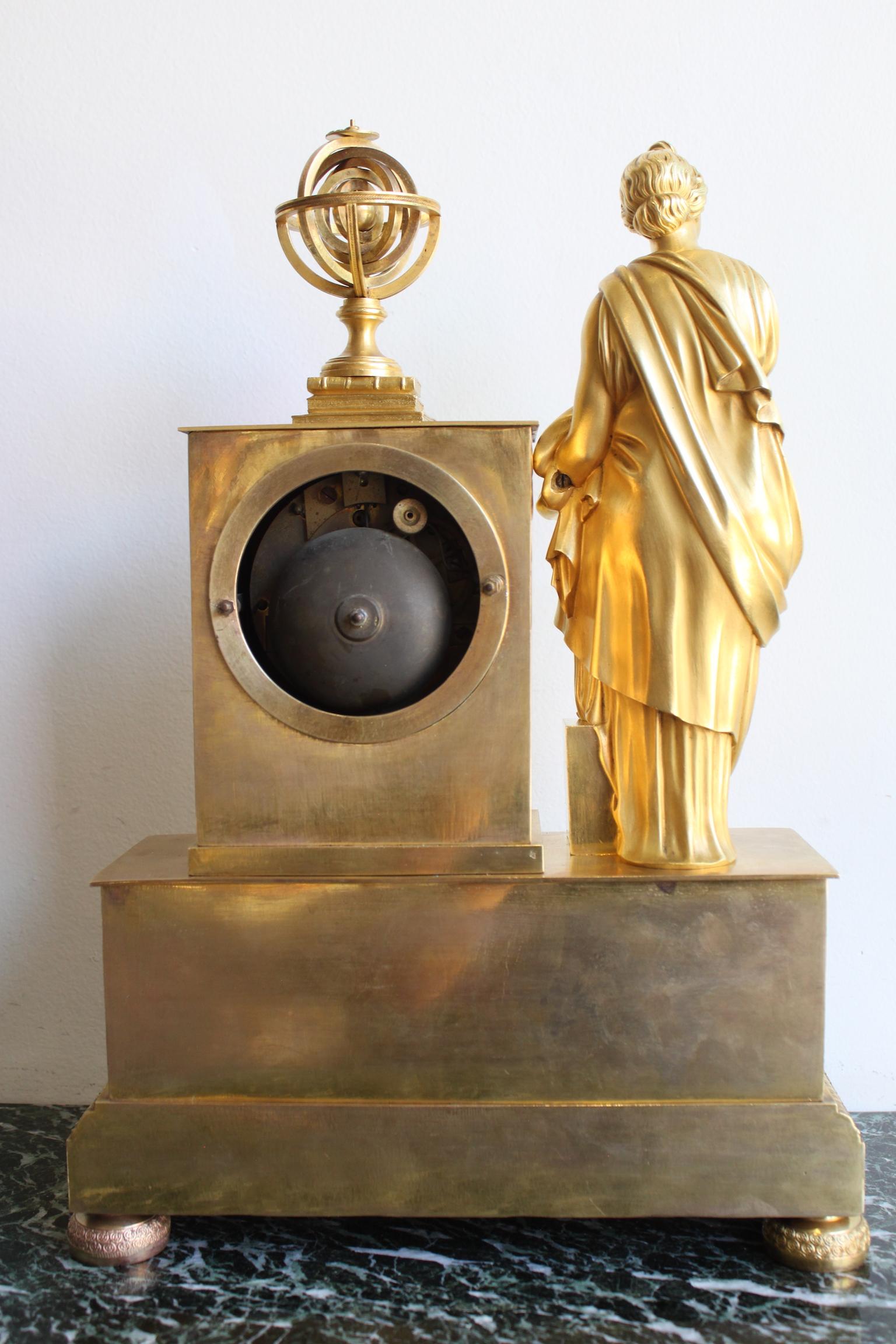 Napoleon 3 Astronomy Bronze Clock 3