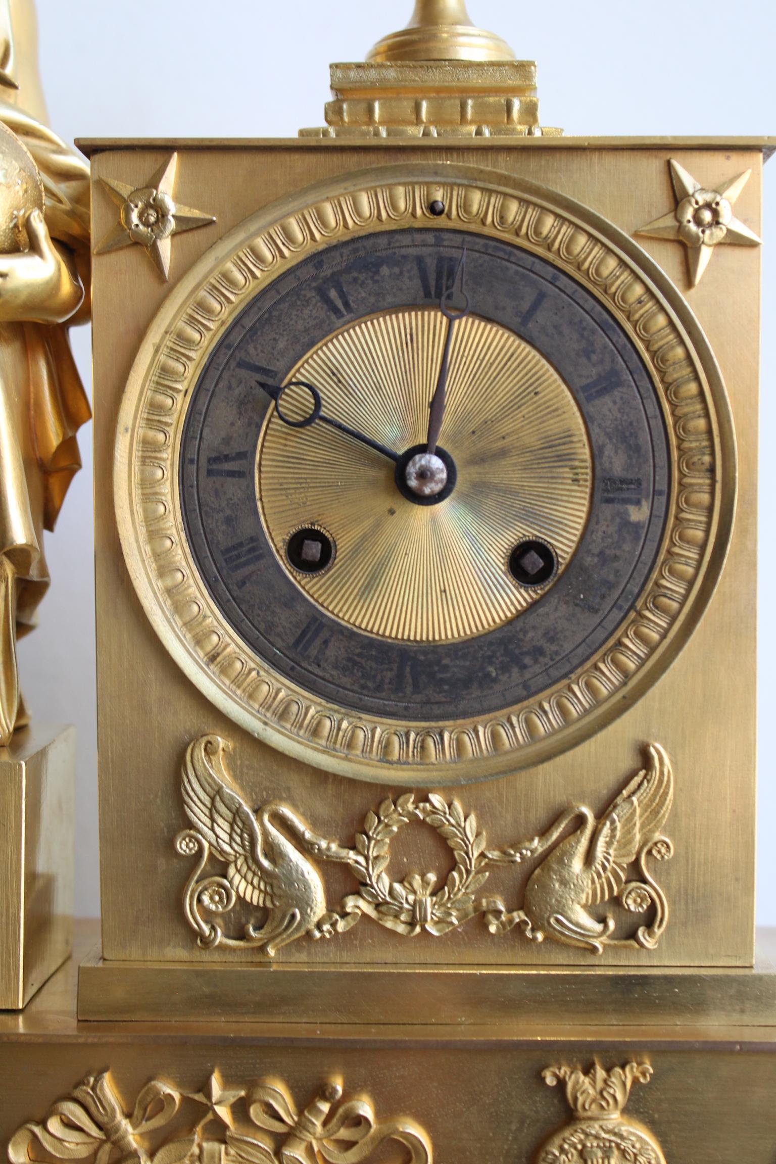 Napoleon 3 Astronomy Bronze Clock 1