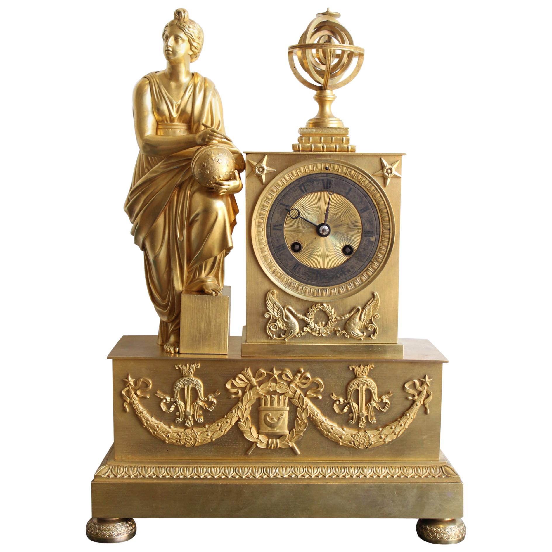 Napoleon 3 Astronomy Bronze Clock