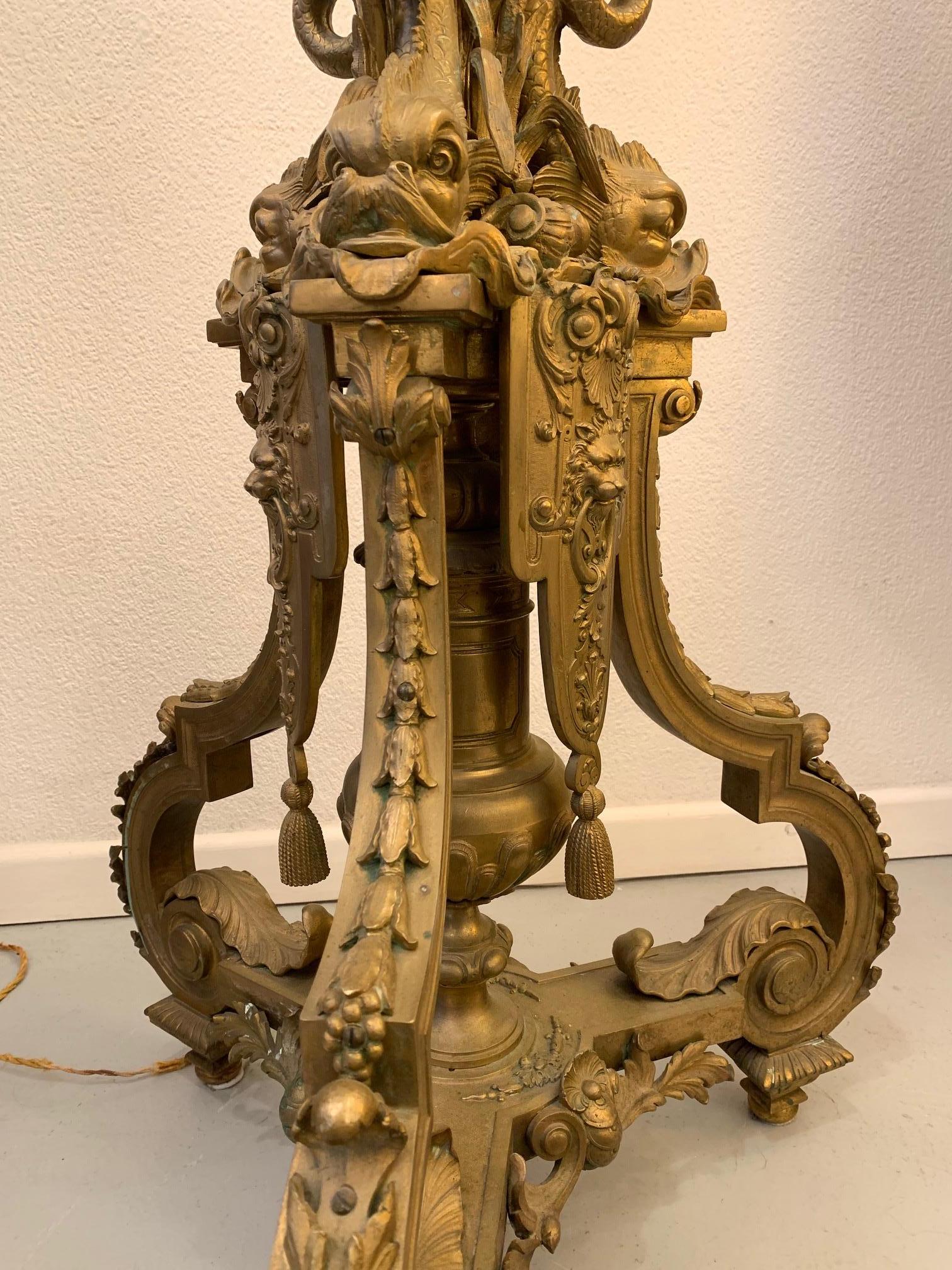 Napoleon 3 Gilded Bronze Candelabra In Good Condition In Geneva, CH