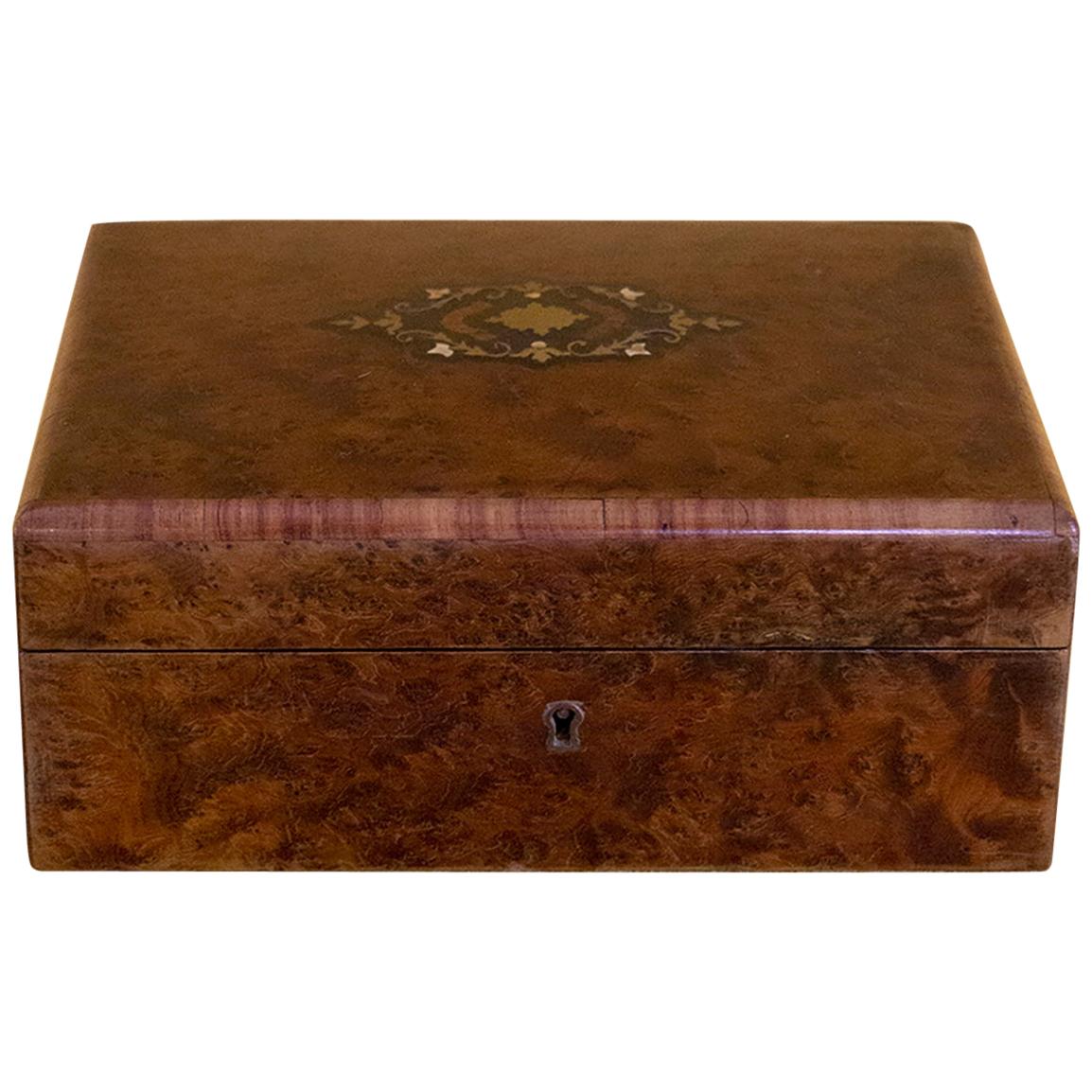 Napoleon 3 Jewelry Box in Rosewood and Marquetry