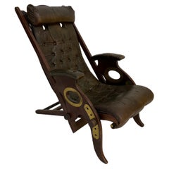 Napoleon 3 Lounge Chair in Leather France