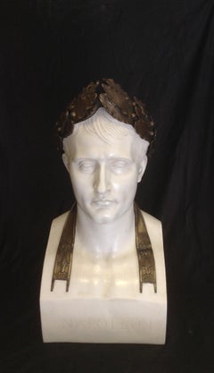 Napoleon as Caesar Marble Bust, 20th Century