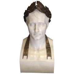 Napoleon as Caesar Marble Bust, 20th Century
