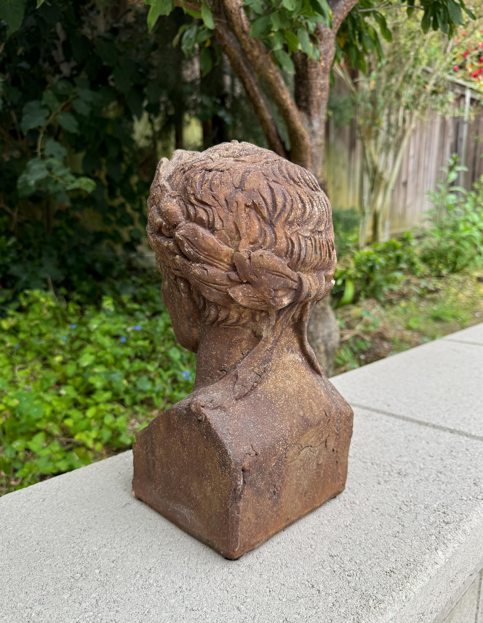 Busto in terracotta invecchiata di Napoleone come Cesare, XX secolo in vendita 7