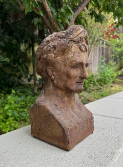 Napoleon as Caesar Weathered Terracotta Bust, 20th Century