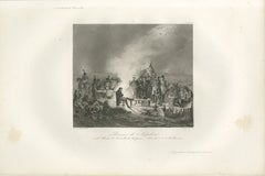 Napoleon at the Bivouac of Wagram – French Empire History Engraving, ca.1840