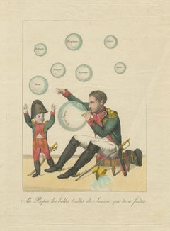 Napoleon Blowing Bubbles of European Territories, with his Son Observing, c.1815