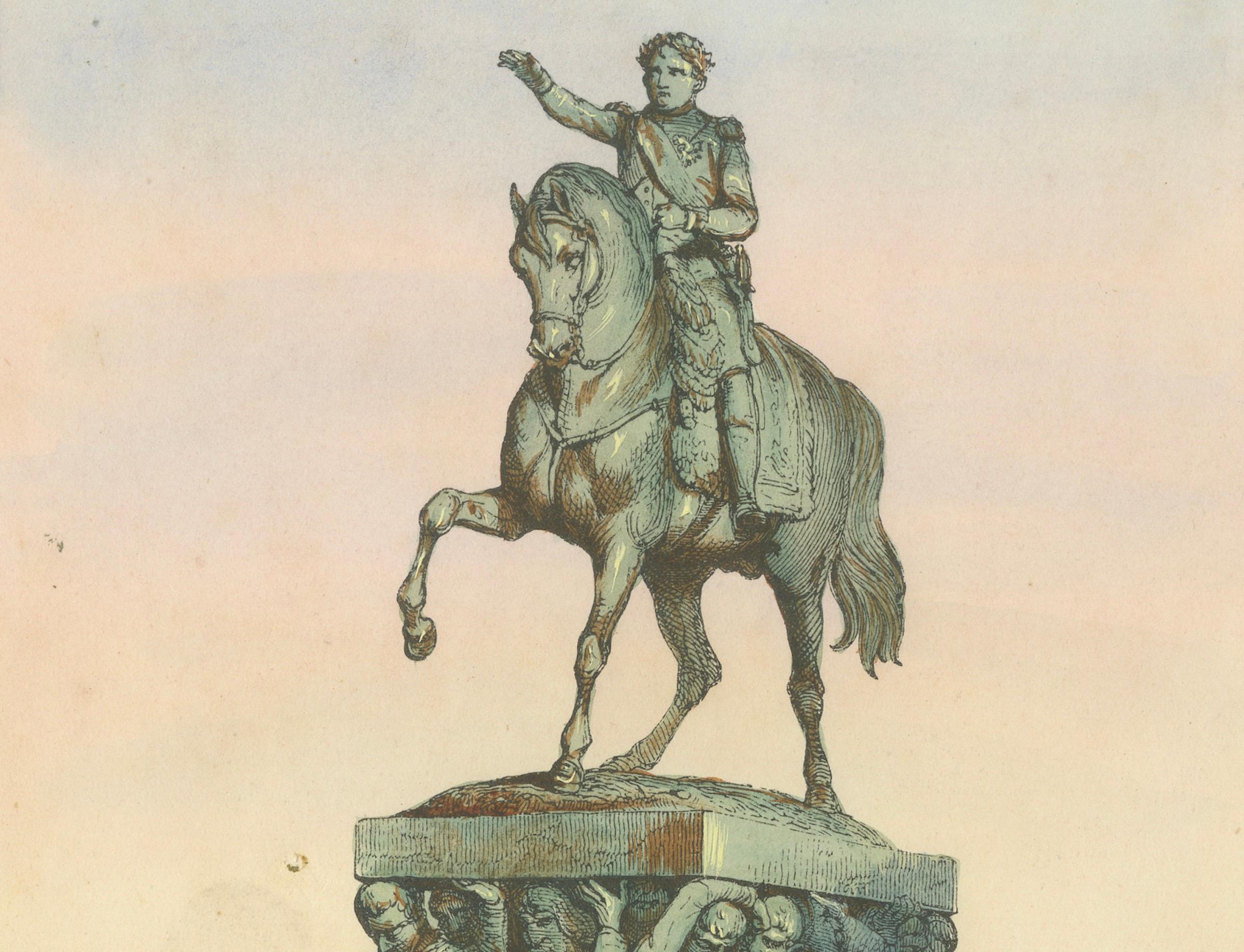 Napoleon Bonaparte, Allegorical Equestrian Monument – After Horace Vernet, 1843