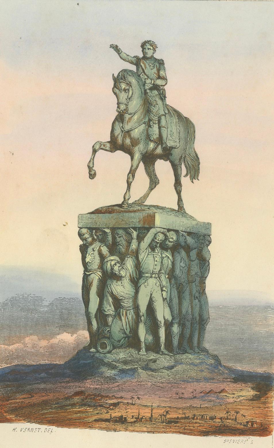 Napoleon Bonaparte, Allegorical Equestrian Monument – After Horace Vernet, 1843