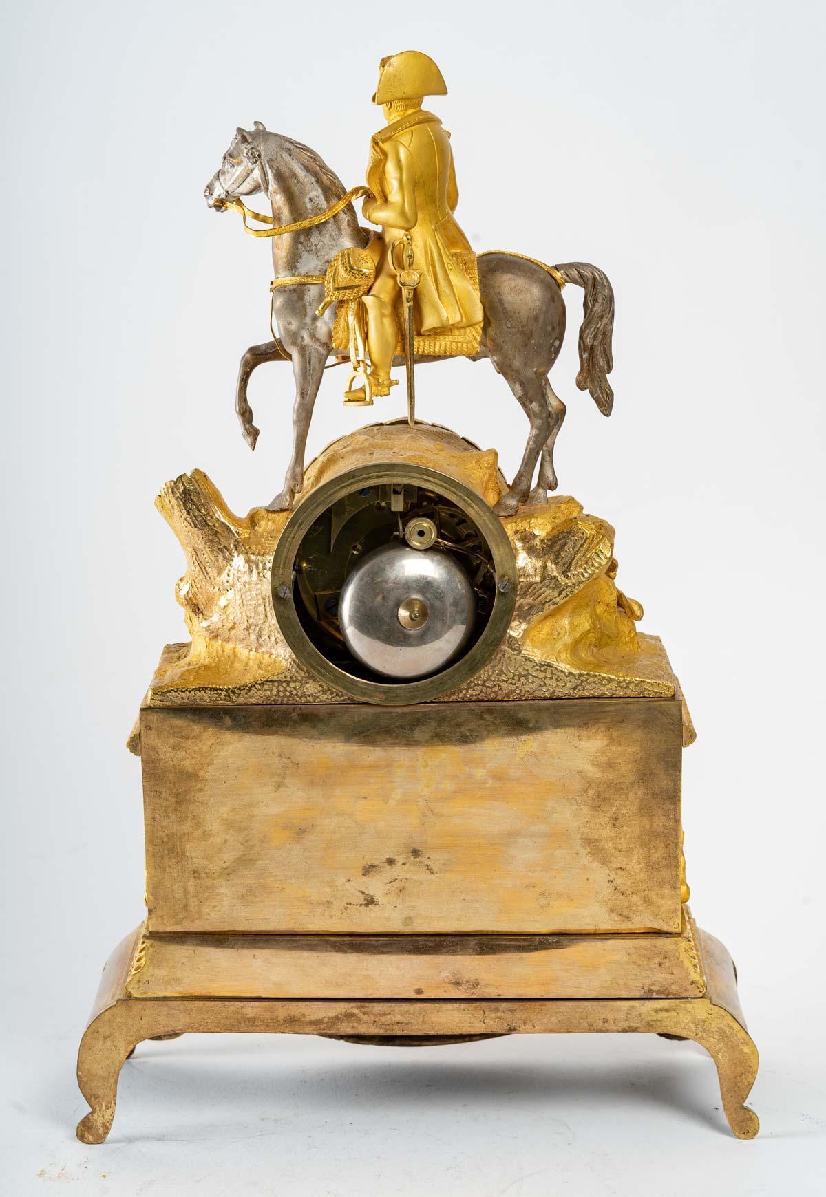 Napoleon Bonaparte Gilt Bronze Clock of 19th Century 1