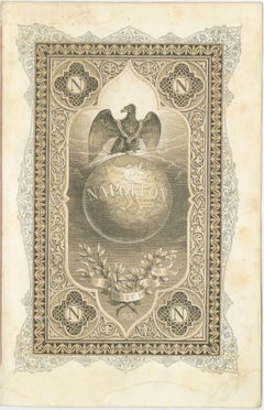Napoleon Bonaparte, Imperial Eagle and World Allegory – French Engraving, 1843