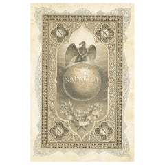 Napoleon Bonaparte, Reichsadler und Weltallegorie - französischer Kupferstich, 1843