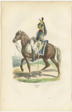 Napoleon Bonaparte Imperial Guard Cavalry Prints by Horace Vernet, 1843