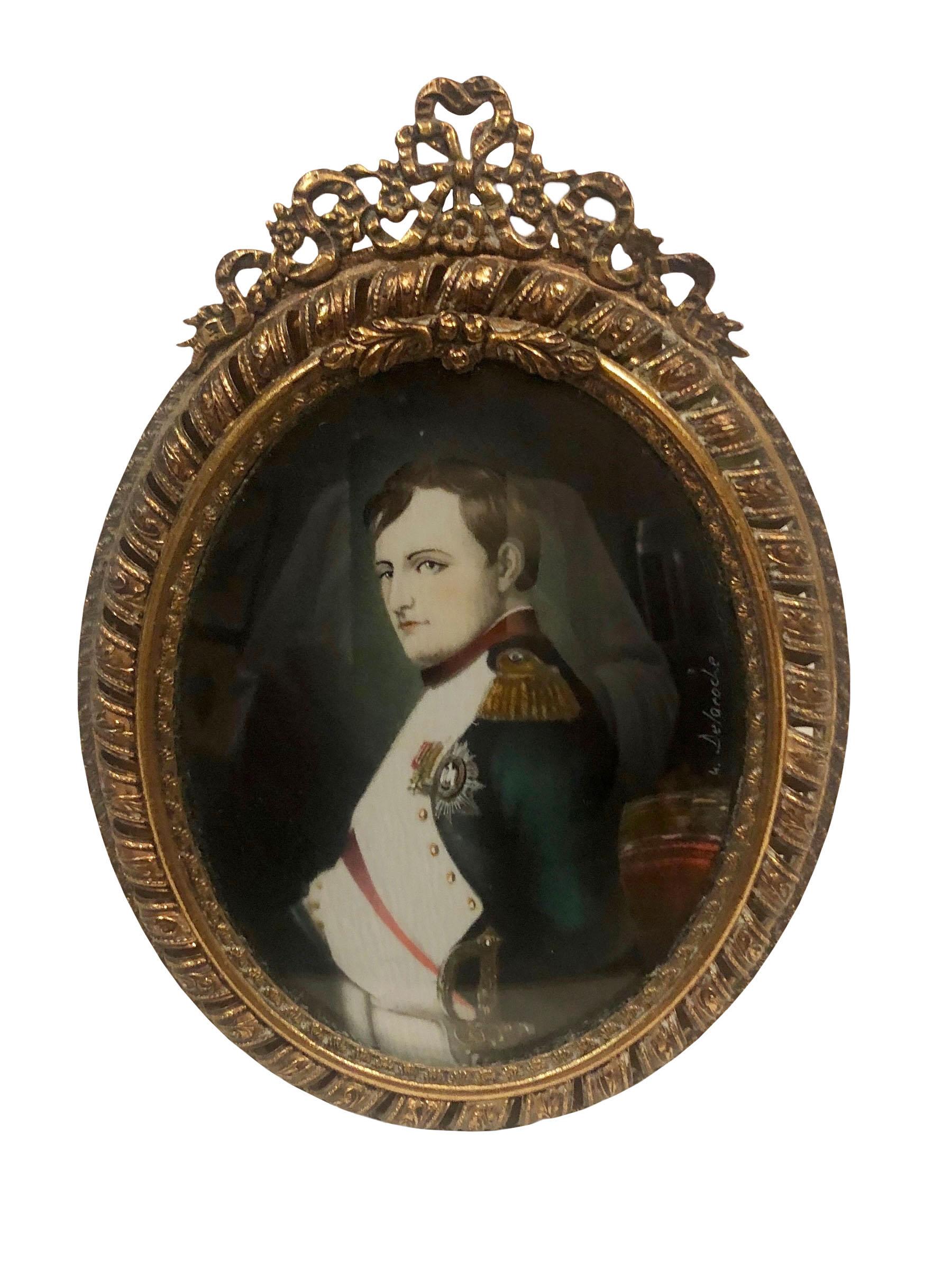 French Napoleon Bonaparte On Ivory For Sale