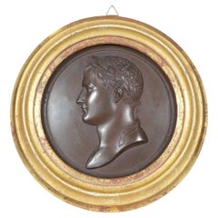 Napoleon bronze Medallion by J.B.  Andrieu (1761-1822).