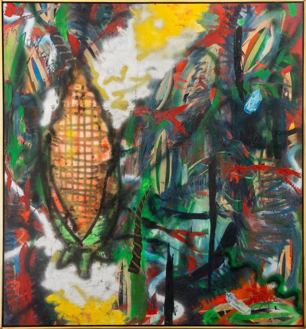 Napoleon Brousseau Abstract Painting - "Mais Fantome Sans Cible" [But Ghost Without Target]