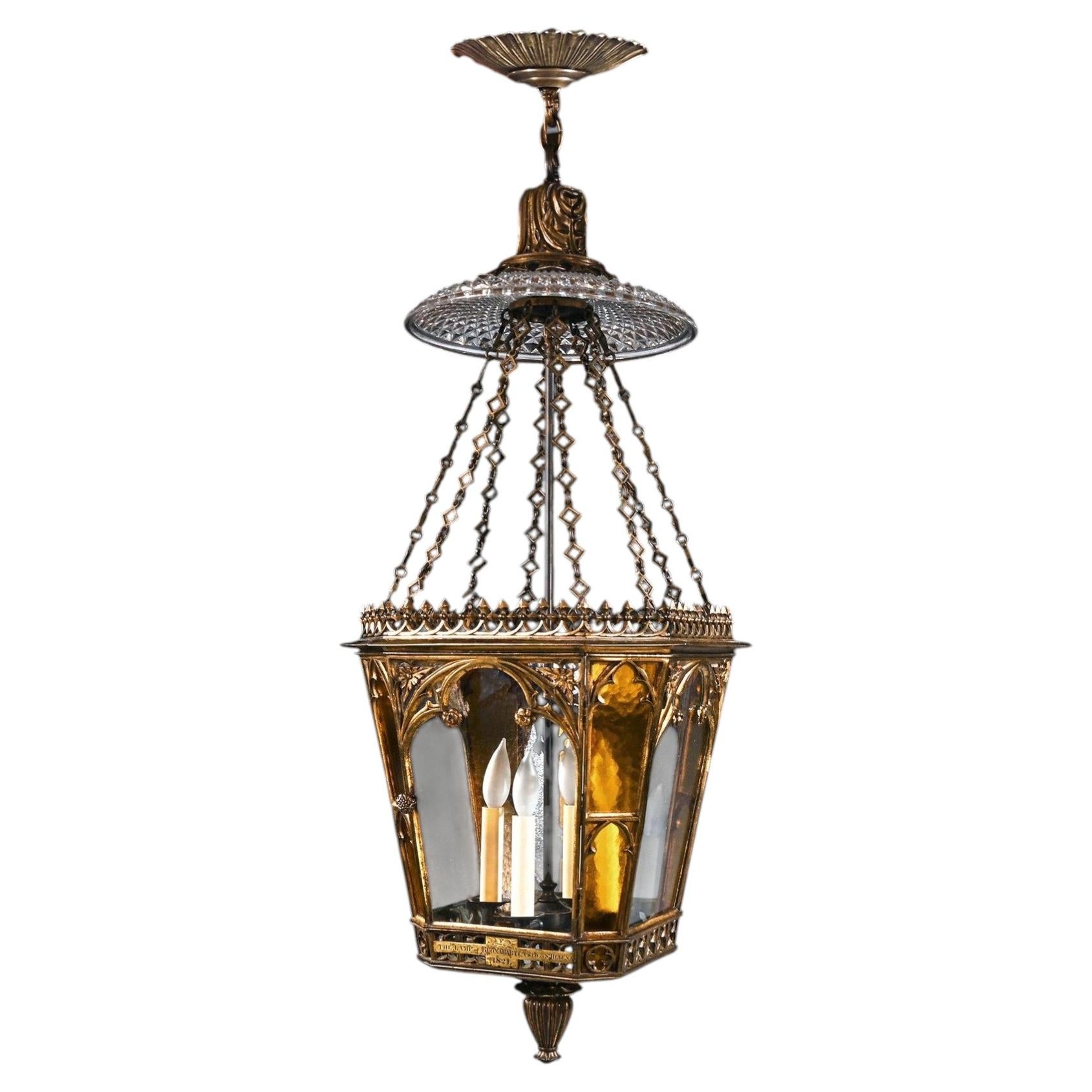 Napoleon Buonapartes Regency Gilt Brass Hall Lantern Supplied by George Bullock
