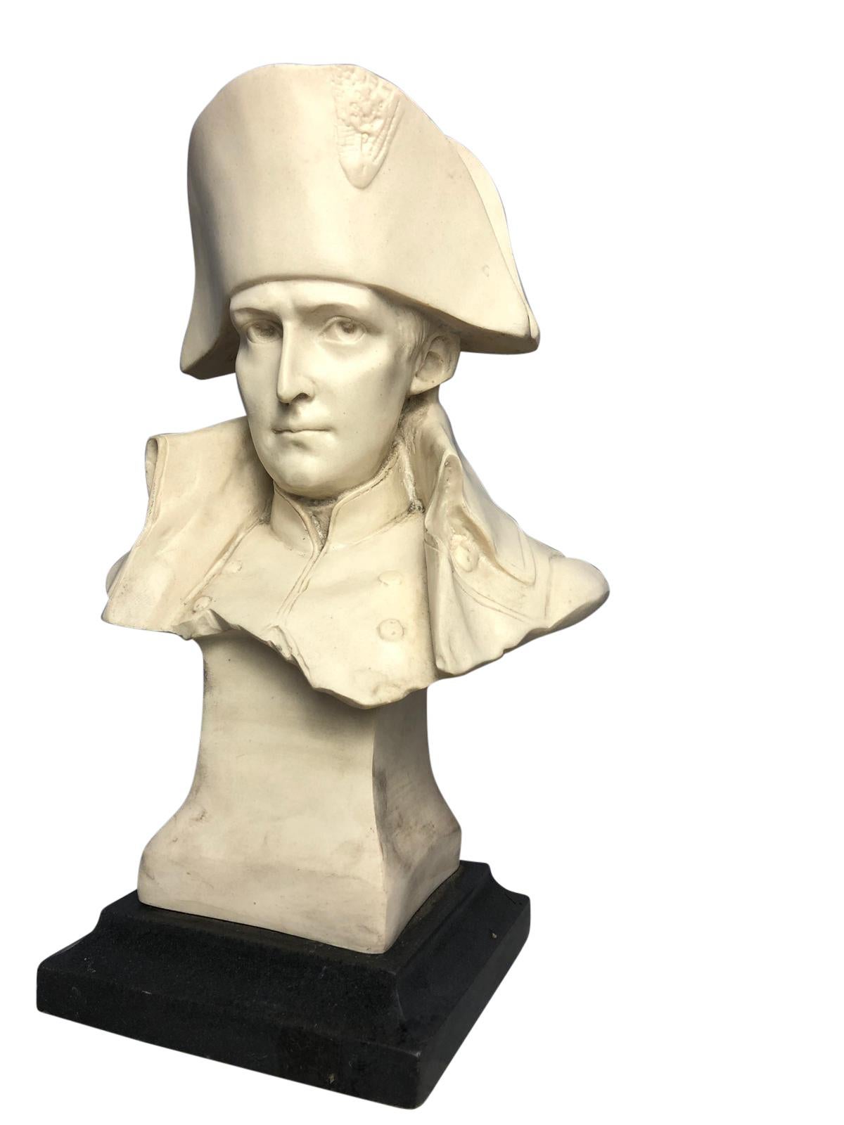 Composition Napoleon Bust, French Emperor I Bonaparte Military, Signed