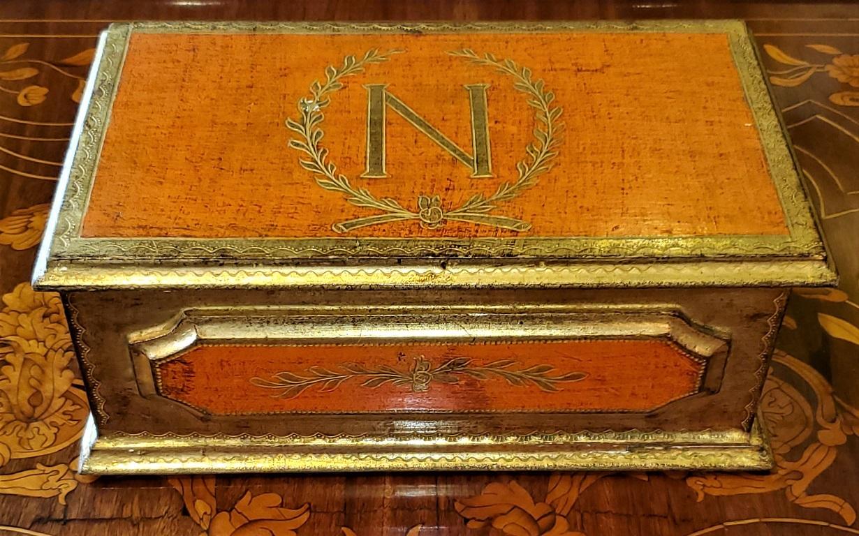 Napoleon Crested Gilted Trinket Box 2
