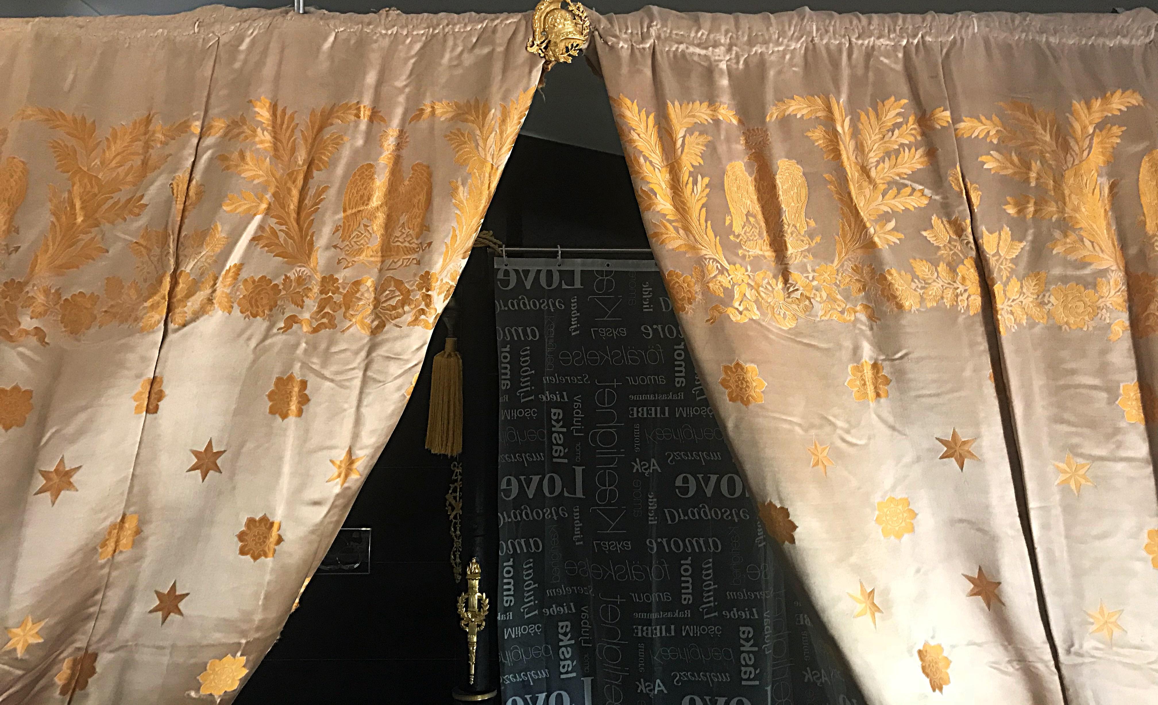 Dear collector, please find this unique and exceptional piece of French History .Napoleon Bonaparte private pair of curtain from the most exclusive Palais in France from Beauharnais.

This curtain was made for the Palais and go after Restauration of