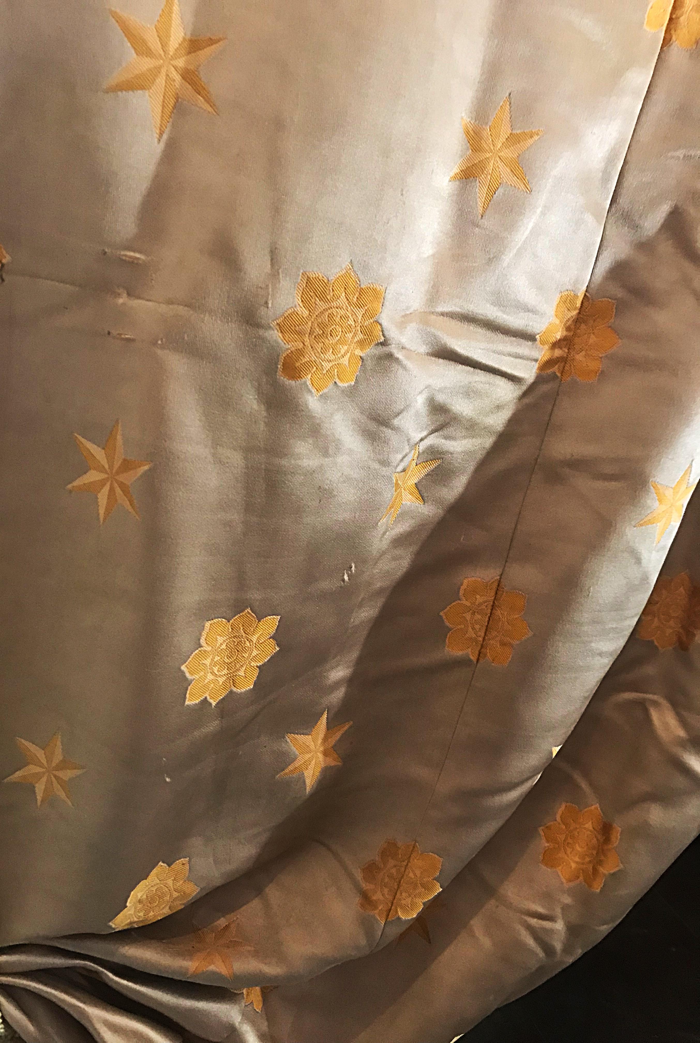 Napoleon Empire 1809 Historic Palais Beauharnais Curtains Paris France 1809 In Fair Condition For Sale In DÉNIA, ES